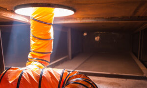 Man Getting into Small Space for Confined Space Certification